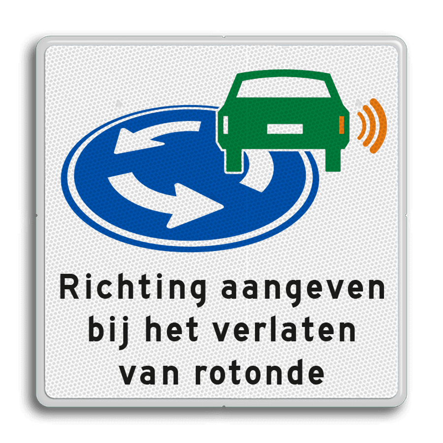 Betekenis Verkeersteken Ov D Attentiebord Richting Aangeven Op Rotonde