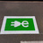 Wegmarkering - Oplaadpunt vak groen/wit (E-stekker)