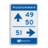 Routebord met huisnummers met logo in huisstijl