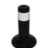 Kunststof flexibele afzetpaal zwart wit Ø80mm - overrijdbaar