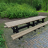 Grote picknicktafel 3 meter XL - type Oslo - Bicolor