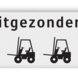 Verkeersbord uitgezonderd heftrucks