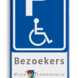 Verkeersbord E06 mindervaliden met logo en 2 pijlen