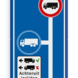 Bewegwijzeringsbord met route voor vrachtwagens