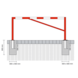 Draaibare handbediende slagboom staal - met vangpaal - afsluitbaar met slot