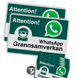 WhatsApp - Sweden - Grannsamverkan SET - 2 borden + 20 stickers - L209wa