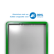 Straatnaambord groen 10 karakters 600x300 mm 2 regelig met pijl NEN 1772