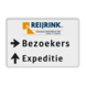 Routebord bezoekers expeditie + pijlen en logo - reflecterend