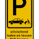 Informatiebord geel/zwart parkeren PUP klanten JUMBO