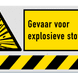 Waarschuwingsbord W002 met tekst Gevaar voor explosieve stoffen