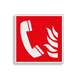 Brand bord met pictogram Telefoon voor brandalarm