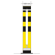 Poteau à ressort Ø159x965mm avec pied, jaune/noir