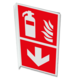 Panneau angulaire - F005 - Direction de l'alarme incendie