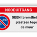 Verkeersbord let op geen (brom)fietsen plaatsen RVV E03 - reflecterend