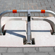 Barrière de parking rabattable - 835x400x48mm en acier + fondation en béton - montage dans le sol