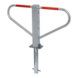Antiparkeerbeugel - verzinkt of wit - neerklapbaar -  grondstuk - cilinderslot