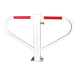 Antiparkeerbeugel - verzinkt of wit - neerklapbaar - cilinderslot