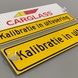 Autobord met zuignappen 500x100mm met eigen opdruk geel FLUOR