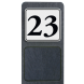 Huisnummerpaal met bord wit/zwart reflecterend - klassiek lettertype