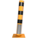 Poteau de protection flexible Ø152 avec pied, jaune/noir