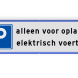 Parkeerplaatsbord - parkeren elektrisch voertuig - reflecterend