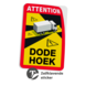 Dode hoek sticker vrachtverkeer officieel - 170x250mm - Reflecterend