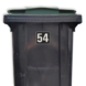 Container sticker Huisnummer zwart/wit | Klassiek