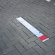 Poteau de parking rabattable avec système de protection anti-vandalisme - Ø90mm - rouge/blanc