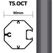 Bedrijfsbord 1000mm breed, staanders 2000mm (boven de grond)