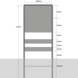 Komportaal H01a 1400mm breed, RVV-paneel 700mm hoog (type 1)