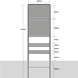 Komportaal H01b 1200mm breed, RVV-paneel 1000mm hoog (type 1 en 2)