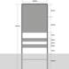 Komportaal H01c 1600mm breed, RVV-paneel 1000mm hoog (type 1 en 2)