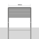 Bedrijfsbordpaneel 1500mm breed, 1 regelig (200mm hoog)