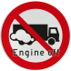 Verkeersbord Motor uitschakelen - Vrachtwagen
