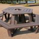 Picknicktafel rond - type Roma - Bicolor