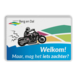 Reflecterende Mottobord - Motor mag het zachter