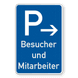 Parkschilder - Parkplatz mit Pfeil und Text nach Wunsch