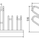 Fietsenrek staal - 3 fietsen - dubbelzijdig