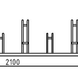 Fietsenrek staal - 6 fietsen - enkelzijdig