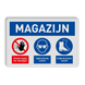 Veiligheidsbord voor magazijn met veiligheidsbril en schoenen verplicht