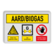 Veiligheidsbord voor ruimte met aardgas of biogas