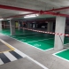 Wegmarkering parkeerplek laadpunt symbool P-stekker - wegenverf groen RAL 6024