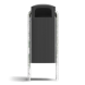 R2 duurzame afvalbak - 50 liter - Zwart aluminium
