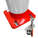 Flexpost rouge ou noir avec socle de fixation - Ø160x190mm