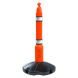 Poteau de guidage Skipper orange avec pied - pour tête de ruban conique