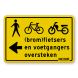 Omleidingsbord - (brom-)fietsers en voetgangers oversteken + logo