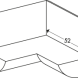 Pièce d'angle en plastique 2 faces Ø40mm type A - autocollante