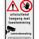 Verkeersbord verboden parkeren vrachtwagens + pijlen - reflecterend