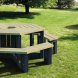 Picknicktafel rond - type Siena - Bicolor