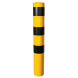 Rampaal Ø152mm staal verzinkt - geel/zwart - 1200/1500/2000mm - met grondanker